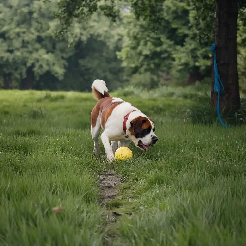 a Saint Bernard puppy in Delhi